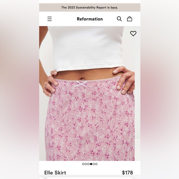 NWT Reformation Baby’s Breath skirt - Picture 4 of 12